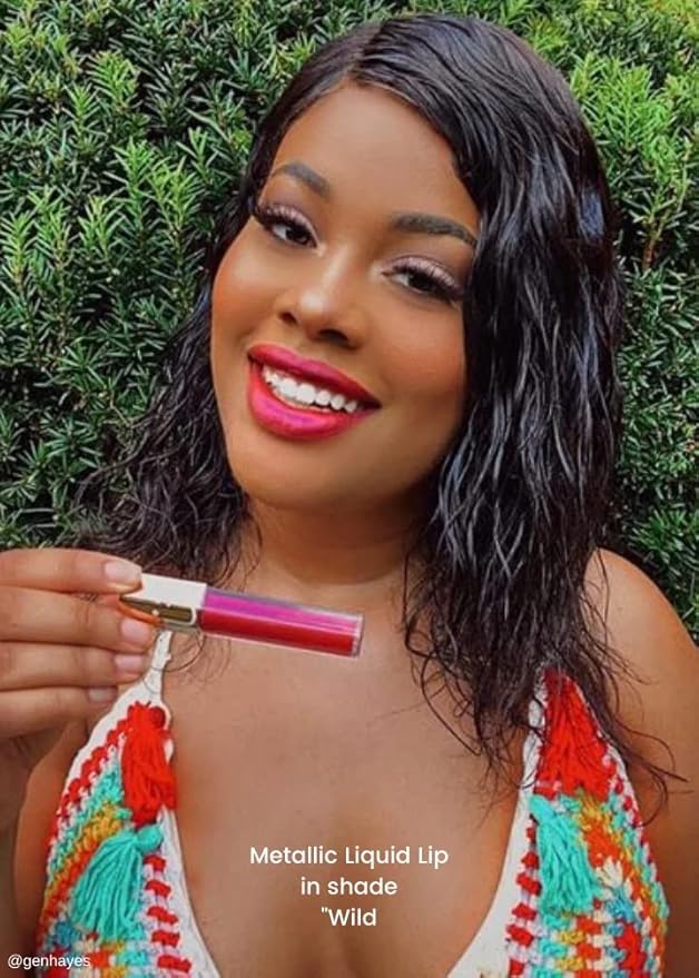 M2U NYC Metallic Liquid Lipstick, Long Lasting High Impact Color, Metallic Liquid Lips, Lipstick for Women, Metallic Ink Lipstick, Lip Stick (Rose Gold-Rose Gold)