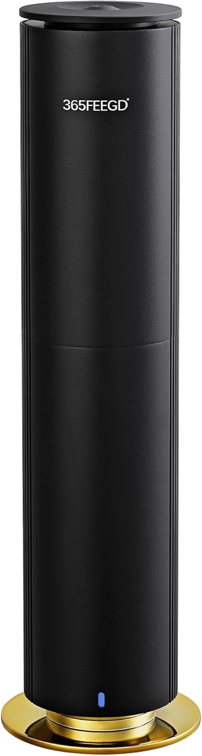 Home Essential Oil Diffuser - Waterless Aromatherapy Diffuser with 120ml Large Capacity, Covers 1200 Sq.Ft, Remote & App Control (Frosted Black)