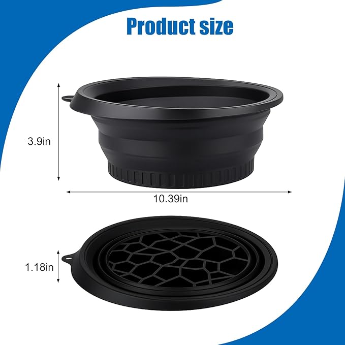 Silicone Face Bowl for Ice with Built-In Icetray, Collapsible Face Tub for Ice Bath, Facial Ice Plunge Bowl, Ice Water Facials at Home