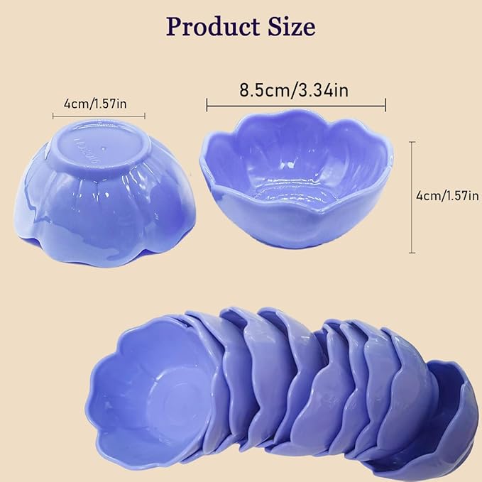10 Pcs Essential Oil Bowl Set, 3.34 Inch Petal Mask Bowls Beauty Tool Skin Care Bowl Diy Face Mask MixingBowl for Home Salon, Pigment Preparation
