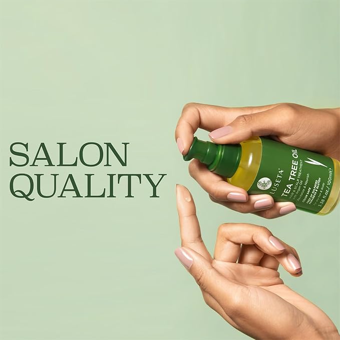 Luseta Tea Tree Oil for Hair, Hair Serum for For Damaged and Oily Hair, Revitalizing & Nourishing for Healthy Hair Color Safe Hair Oil 3.38 Fl oz
