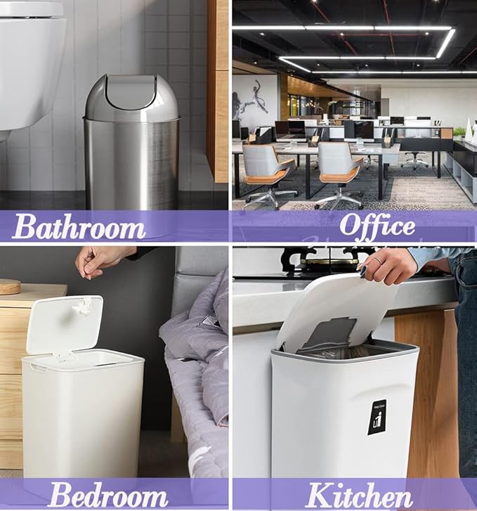 3 Gallon 100pcs (Fit 3-3.2 Gal) Small Clear Trash BagsPlastic Strong Clear Garbage Bags,Bathroom Trash Can Bin Liners,Waste Basket Liner,Fit 10-13 Liter, 3 Gallon,3.2Gallon