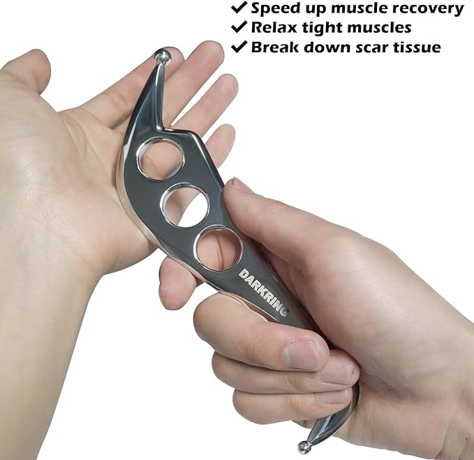 Stainless Steel Muscle Scraper Massage Tool gua sha iastm for deep Tissue Scraping for myofascial Release (Patent Pending)