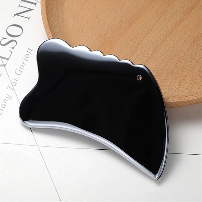 HOTACE Terahertz Guasha Scraper Facial Massager Gouache Scraper Face Massage Slimming Tool Skincare Beauty Gua Sha Board Energy Ston