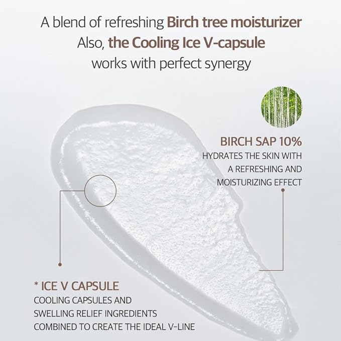 Birch V-Shape Face Cream, Anti-Aging Moisturizer for Firming & Lifting - Korean Skincare Gua Sha Cream- Eye & Neck Tightening for Wrinkles, Puffiness & Dark Circles-Vegan K-Beauty (4.05 Fl Oz)