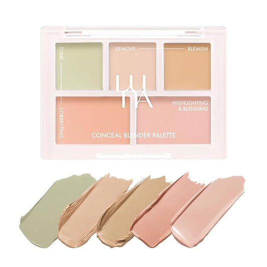 LUNA Conceal Blender Palette 5-in-1 Color Correcting and and Blemishes