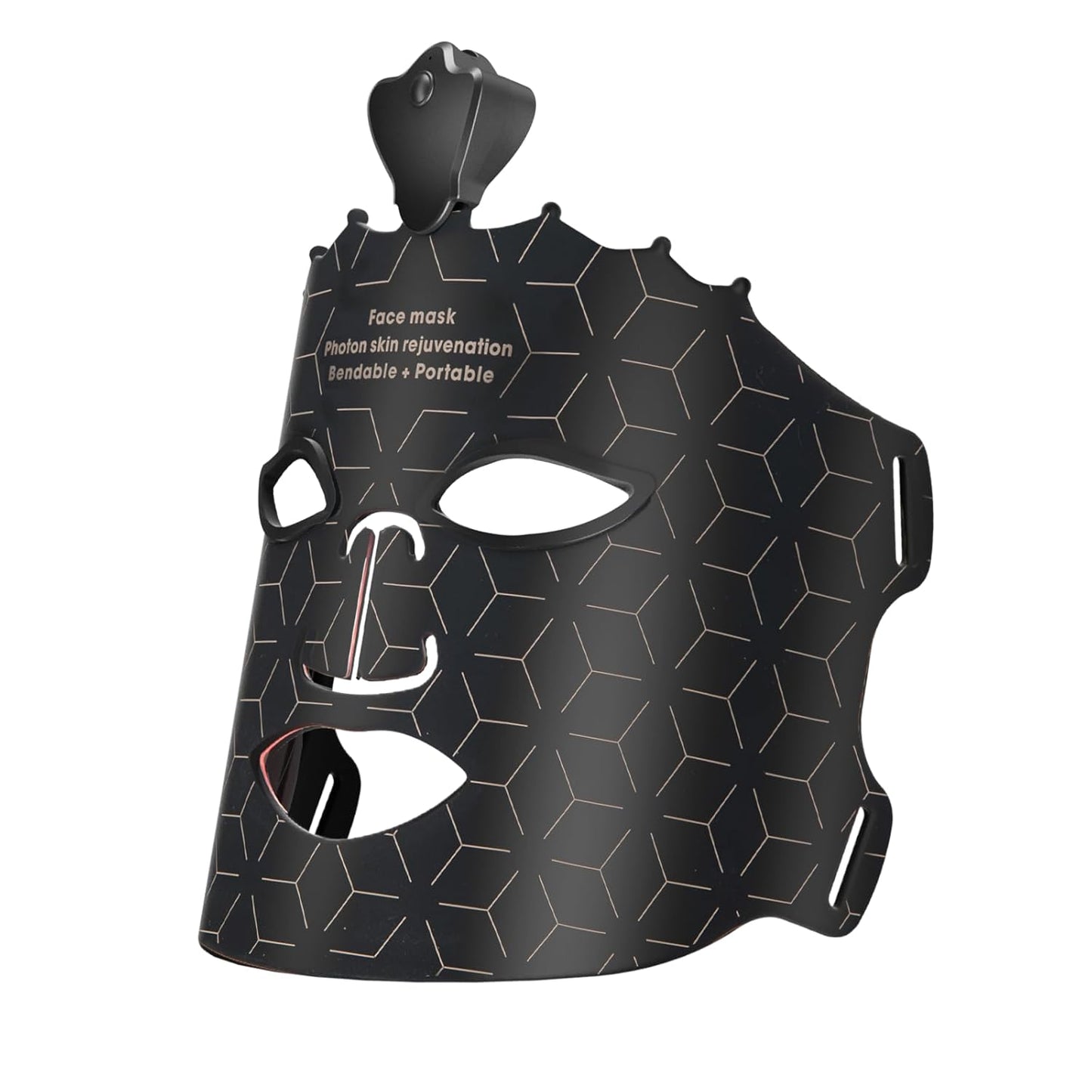 SUERBEATY Red Light Mask, 7 Colors Red Light Mask for Face, Cordless & Portable for Home & Travel, Rechargeable, Lightweight, Facial Skin Care for Women - Mom, Sister, Girlfriend and Wife - Black