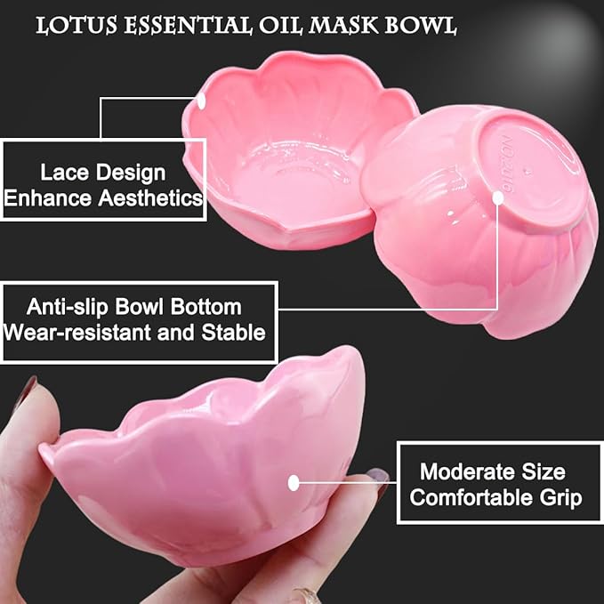 10 Pcs Essential Oil Bowl Set, 3.34 Inch Petal Mask Bowls Beauty Tool Skin Care Bowl Diy Face Mask MixingBowl for Home Salon, Pigment Preparation