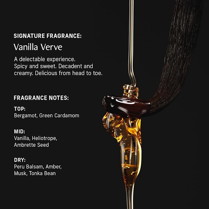 Sensorial Body Wash. Vanilla Verve Hydrating Cleanser with Moisture Locking Multi-Oil Complex, Sodium PCA and Glycerin. Nourishing Shower Gel for Women and Men, 16.5 Fl Oz Luxury Bodywash