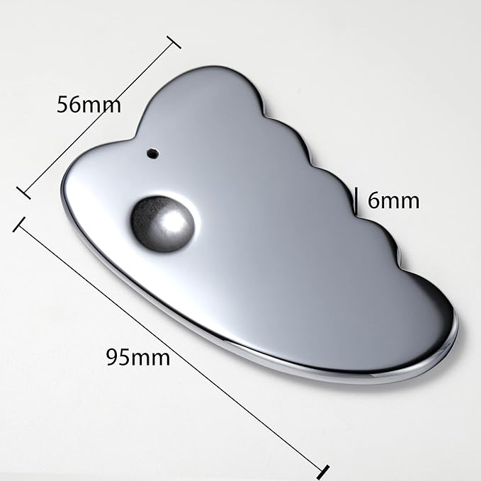 HOTACE Terahertz Energy Stone Gua Sha Scraper Tools Lymphatic Drainage Massager Facial Beauty Tools-Horn Shape