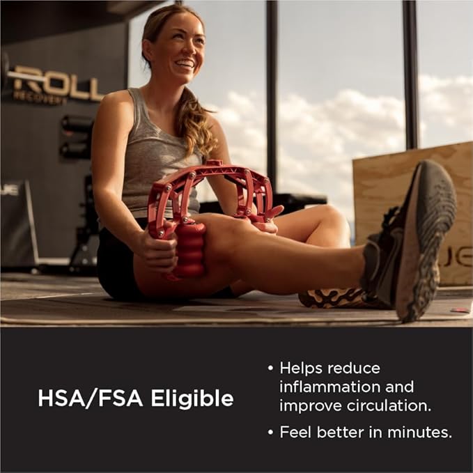 ROLL Recovery R8 Plus (Lava Red) - Deep Tissue Massage Roller