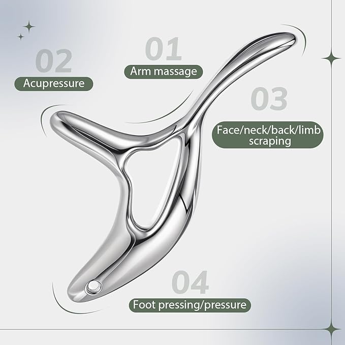 Nuanchu Massage Tool for Deep Tissue & Myofascial Release with Gift Box, Muscle Scraper for Full Body Pain Relief, Thumb Protector for Acupressure & Gua Sha Therapy