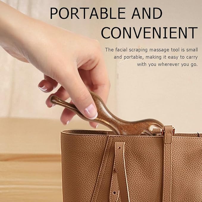 Natural Wooden Nose Guasha Massage Tools Anti-Static, Eyes Facial Wood Gua Sha Tool,face Manual Massager Tool, Multifunctional Handheld Meridians Acupoint Massage Tool,1 Pieces.