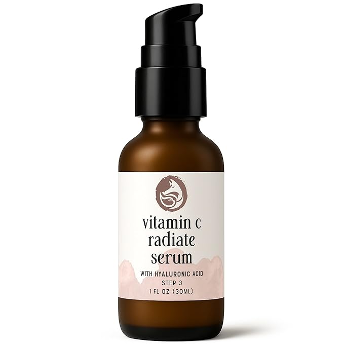 Vitamin C Face Serum - Anti Aging & Brightening Facial Serum - With Hyaluronic Acid Gotu Kola & Jojoba Oil - Natural & Organic - Foxbrim Naturals 1oz
