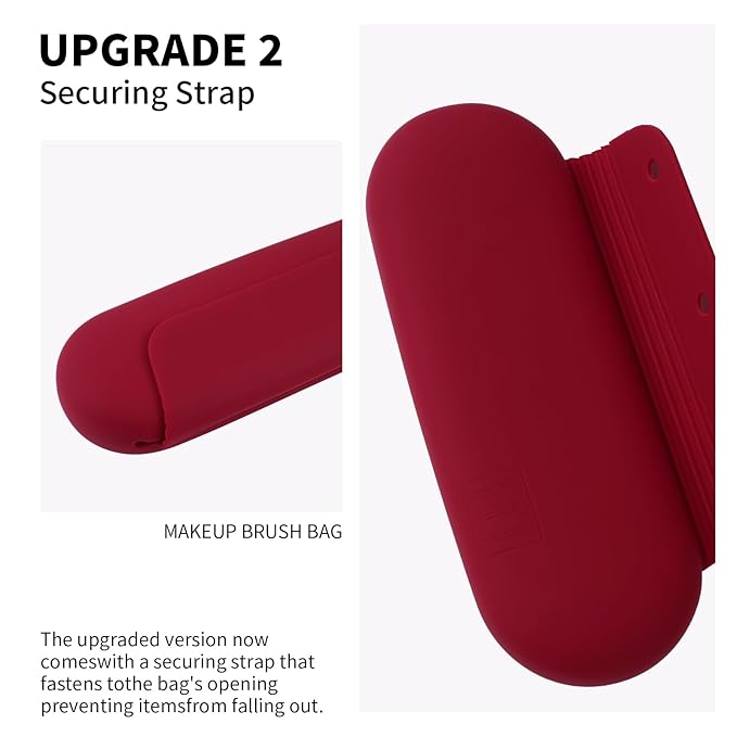 Silicone makeup brush holder travel