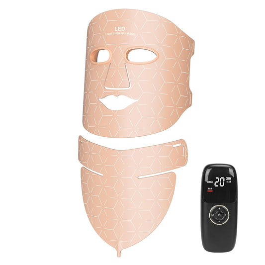 AAQ Red Light Therapy for Face -Led Face Mask Light Therapy with Pure Light Boost, Red light Mask for Face & Neck Device with Long-Lasting Power Supply, Rechargeable & Portable for Home Use