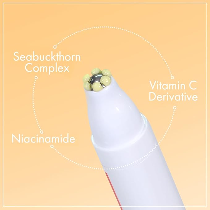 VITA Clinic Vitamin Eye Cream, Korean Skincare with 5% Arbutin, 2% Niacinamide, Hyaluronic Acid, Glutathione, Seabuckthorn Eye Serum for Fine Lines & Wrinkles, Puffiness, 15ml / 0.5 fl. oz.