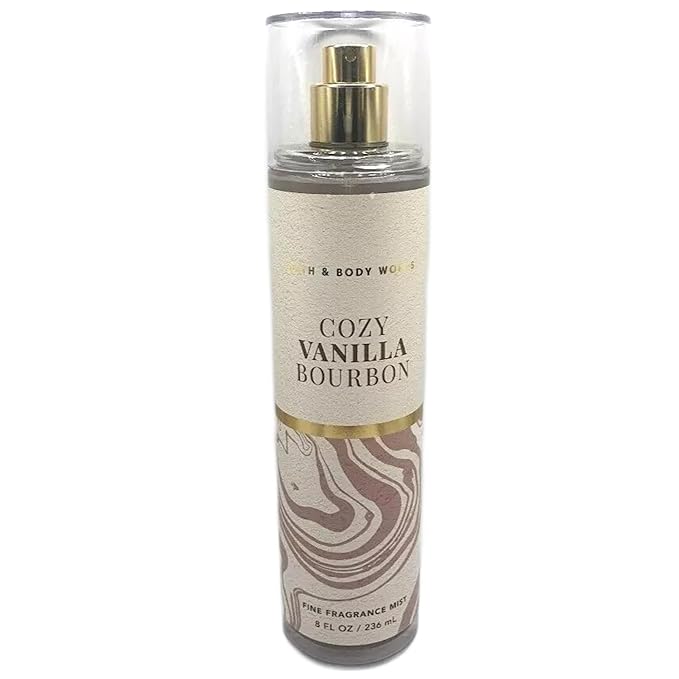 Bath & Body Works Bath and Body Works Cozy Vanilla Bourbon Fine Fragrance Mist 8 Fluid Ounce Body Spray (2023 Limited Edition)