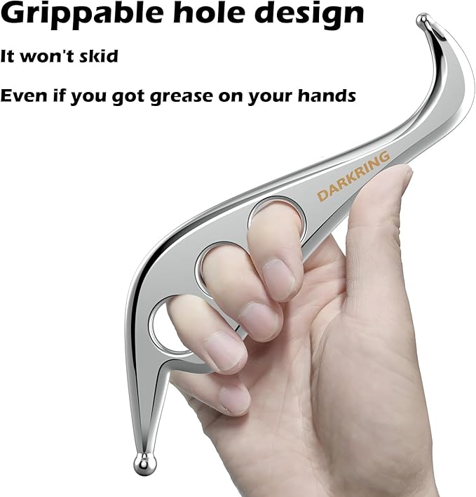 Stainless Steel Muscle Scraper Massage Tool gua sha iastm for deep Tissue Scraping for myofascial Release (Patent Pending)