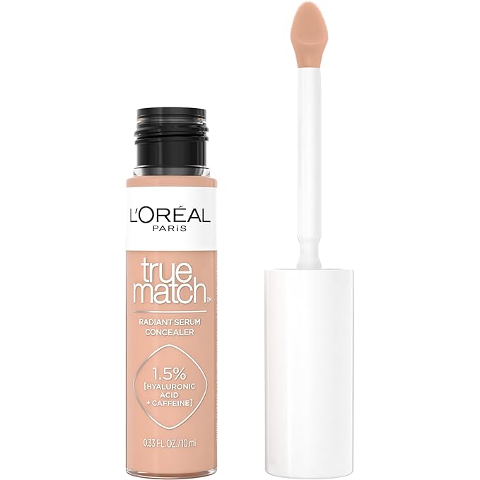 L’Oréal Paris True Match Radiant Serum Concealer, Brightening Caffeine, N6.5, 0.33 Oz