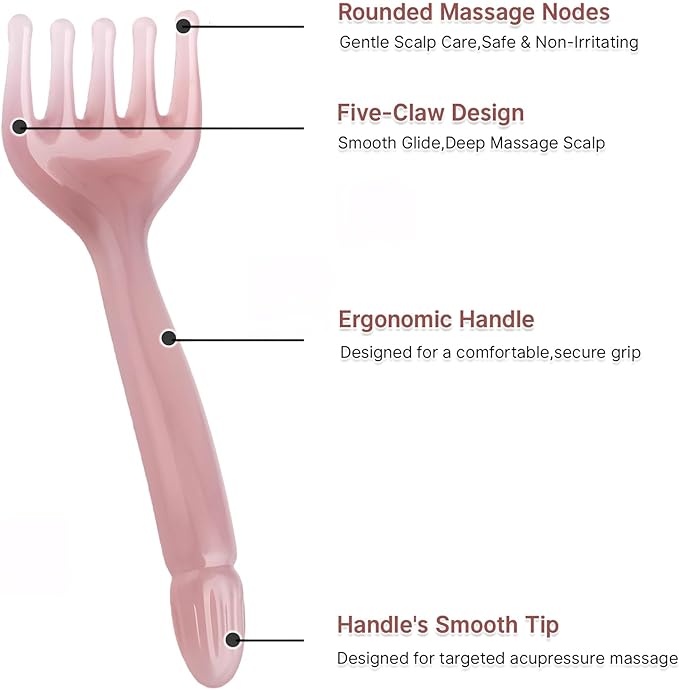 Head Scalp Massager,Gua Sha Five Claw Massage Tool Deep Relaxation and Stress Reduction