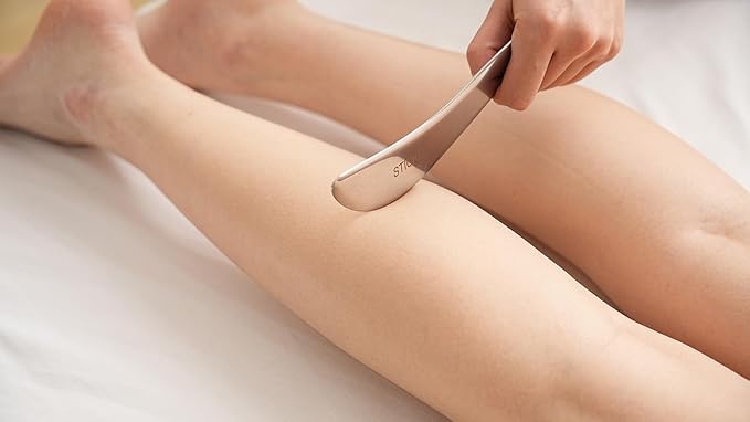 STICKON 2 in 1 Stainless Steel Gua Sha Muscle Scraper Tools Set,Physical Therapy Tools,Muscle Scraping Tool,Massage Scraper,IASTM Tools, Guasha Massage Scraper (STICKON-61)