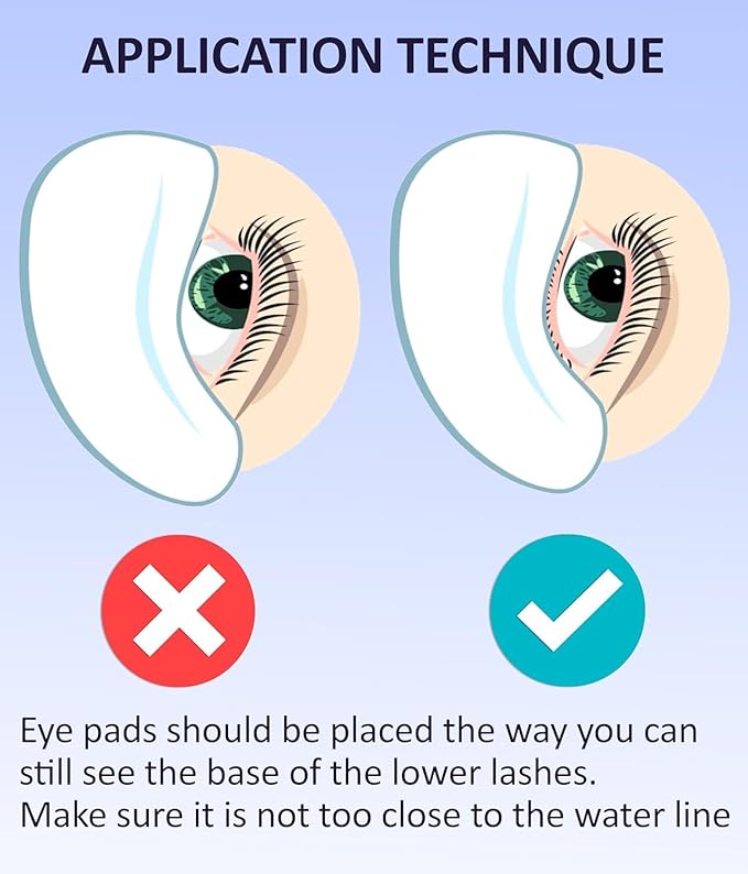 100 Pairs Set Premium Under Eye Gel Pads for Eyelash Extension - Lint Free Patches with Vitamin C and Aloe Vera by Stacy Lash supplies and Beauty tools - Hydrogel Eye Pads - Skin Moisturizes