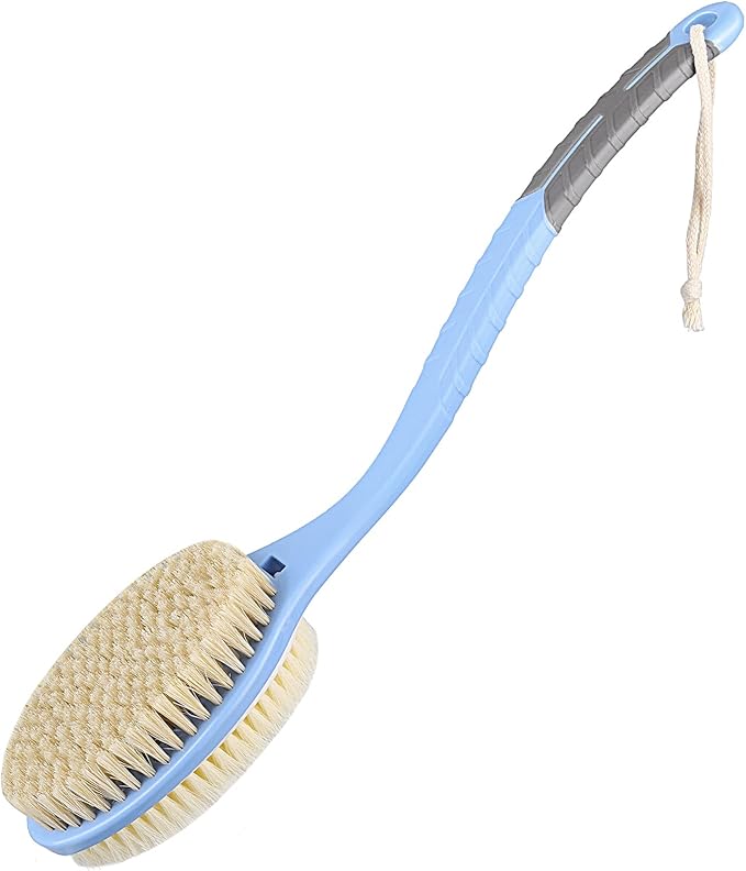 Shower body brush with soft