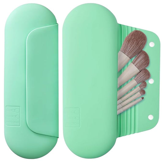 Silicone makeup brush holder travel
