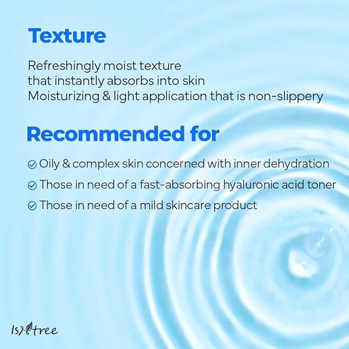 ISNTREE Ultra-Low Molecular Hyaluronic Acid Toner 300ml, 10.14 fl.oz | Korean Skincare | Quick Absorbing | Deep Hydration & Skin Smoothing | Vegan & Fragrance-Free