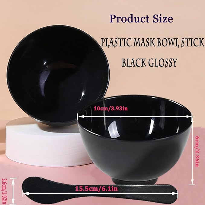 10 Pack Plastic Facial Mask Mixing Bowl, Mud Mask Mixing Bowl DIY Skin Care Mixing Tool Kit with Spatula - Cosmetic Beauty Tool for Home Salon