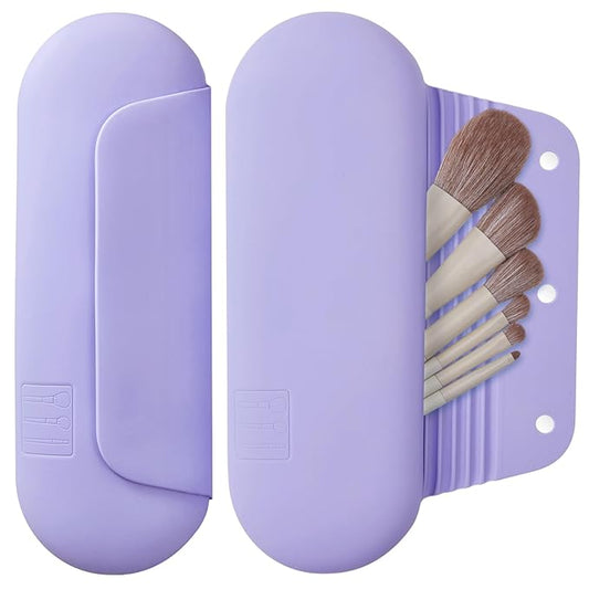 Silicone makeup brush holder travel