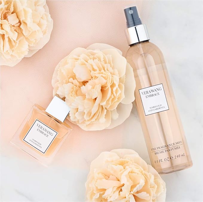 Vera Wang Embrace Body Mist Spray for Women, Green Tea & Pear Blossom, 8 Fluid Oz with Marigold and Gardenia Scent, 8 Ounce Body Mist Spray Dreamy Fl