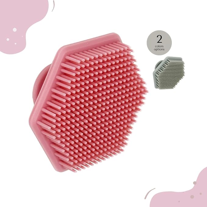 Organic to Green - Silicone Facial Brush (Pink) Antimicrobial Silicone Face Scrubber, Gentle Face Exfoliator for Sensitive Skin, Eco Friendly Facial Cleansing Brush (Pink)