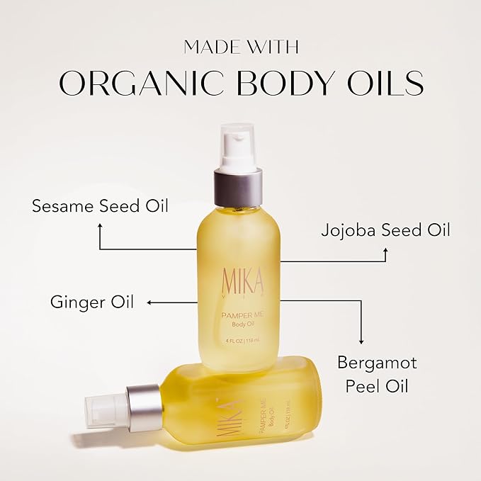 Organic Body Oil for Women | Hydrating & Moisturizing Body Oil after Shower | Certified Moisturizer for Dry Skin | Clean Beauty, Vegan and Paraben Free