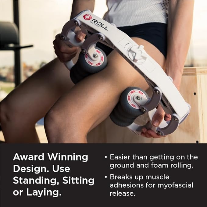 ROLL Recovery R8 Plus (Alpine White) - Deep Tissue Massage Roller