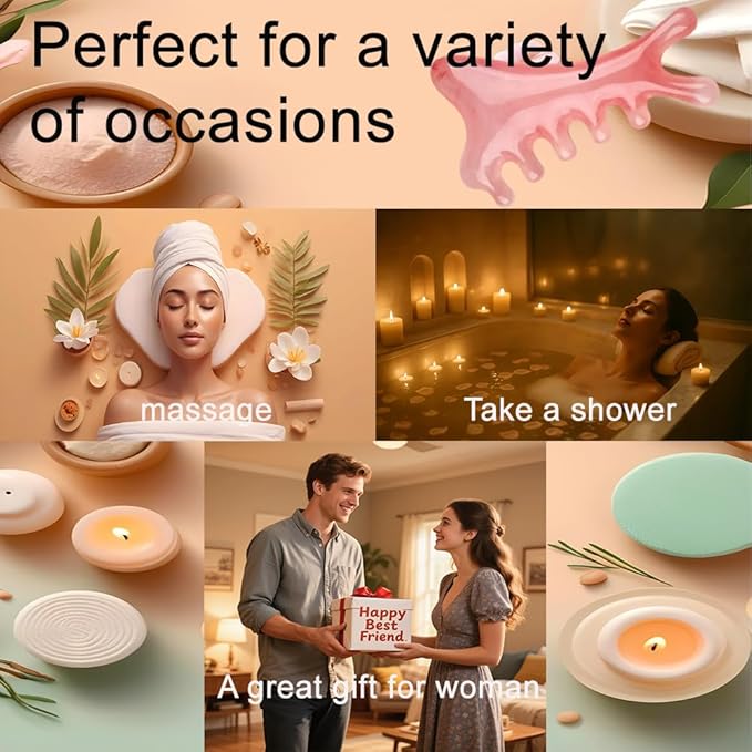 XQBX 4-in-1 Facial Gua Sha Tool – V-Lift Contour Sculptor for Defined Jawline & Cheekbones | Anti-Aging Face & Body Massager | Handcrafted Skincare Tool