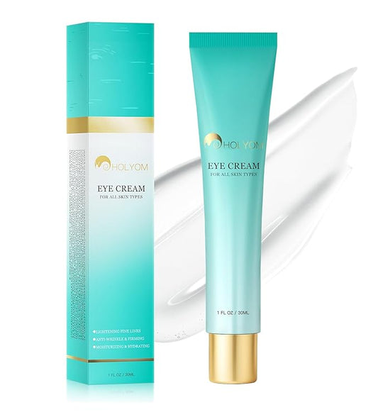 Retinol Eye Cream for Dark Circles & Puffiness - Anti-Aging Treatment with Hyaluronic Acid, Reduces Eye Bags, Wrinkles & Fine Lines | Hydrating Under Eye Care for Women & Men (1 fl oz)