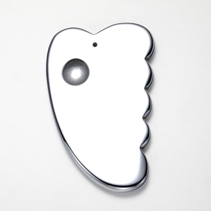 HOTACE Terahertz Energy Stone Gua Sha Scraper Tools Lymphatic Drainage Massager Facial Beauty Tools-Horn Shape