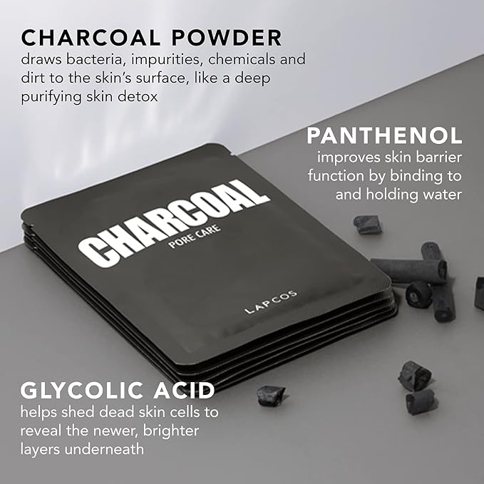 Lapcos charcoal sheet mask, daily