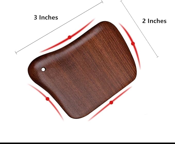 Wooden Gua Sha Massager Tool,Wooden Gua Sha Scraping Massage Tool,Sandalwood Gua Sha Board Acupuncture Point Massager,1 Pieces.