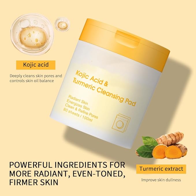 Kojic acid turmeric cleansing pads,