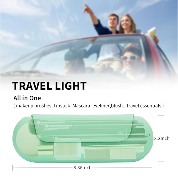 Silicone makeup brush holder travel