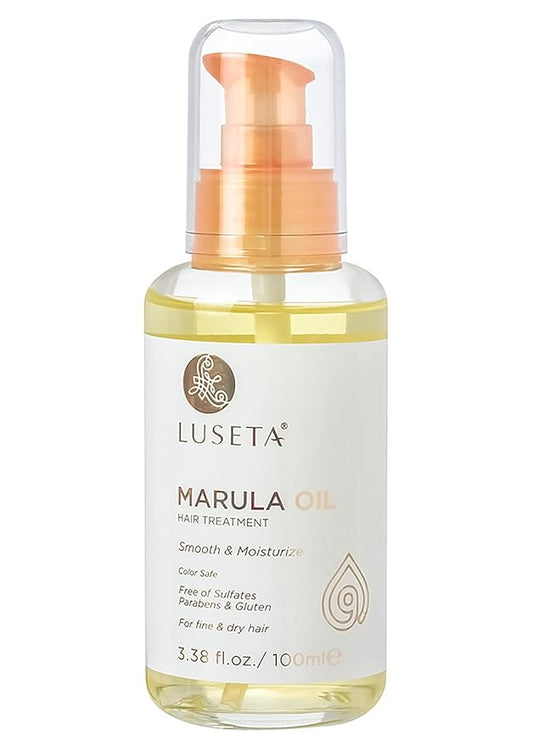 Luseta Marula Oil Hair Treatment for Fine & Dry Hair Serum Smoothing Hair Adding Shine and Nourishing Scalp 3.38oz