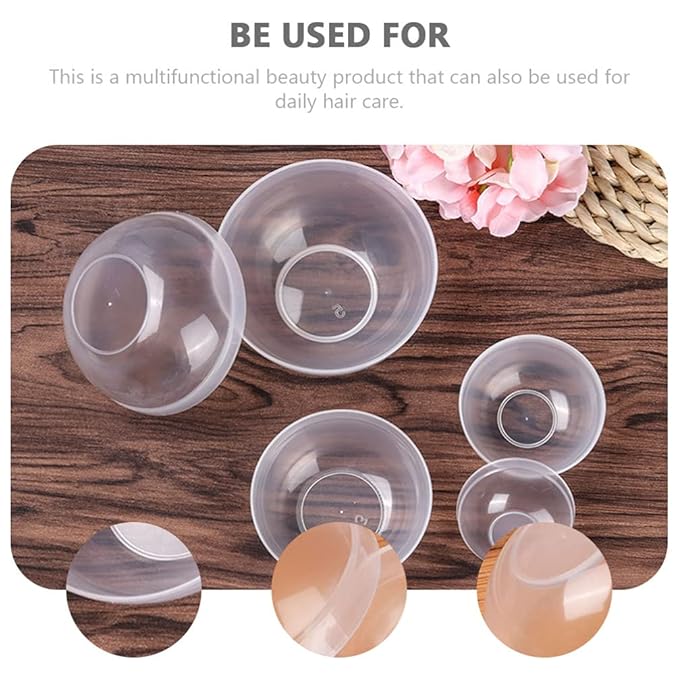 30pcs Pvc Facial Mask Mixing Bowls Semi-transparent Prep and Stirring Bowls for Beauty Masks Convenient and Easy to Clean Beauty Tool