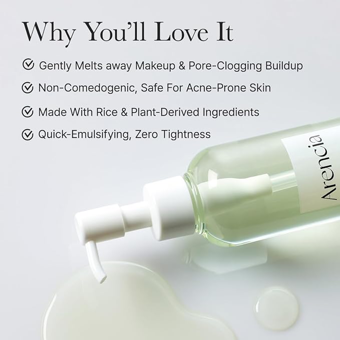 Pore Melt Mochi Makeup-Removing Cleansing Oil, Non-Comedogenic, Rice Amino Acids HD, Vitamin E, Cica, & Ceramide, 6.76 fl oz