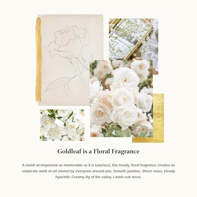 Thymes Moisturizing Body Wash with Pump - Body Soap - Bath Products - Skin Care - Liquid Soap with Notes of Jasmine, Rose, Hyacinth, Creamy lily of the Valley, & Oak Moss (Goldleaf, 9.25 fl oz)