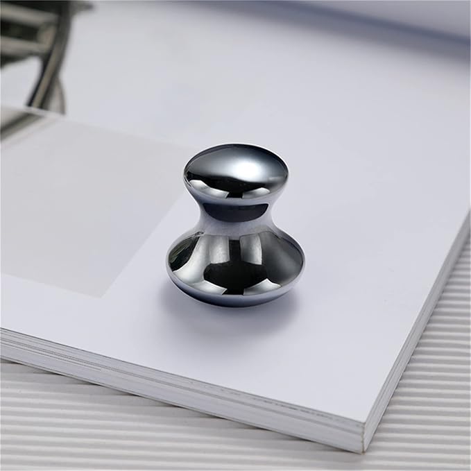 HOTACE Gua Sha Facial Tools Natural Terahertz Energy Stone Mushroom Massage Tool Ice Melting Terahertz Massager for Spa Relaxing-Mushroom