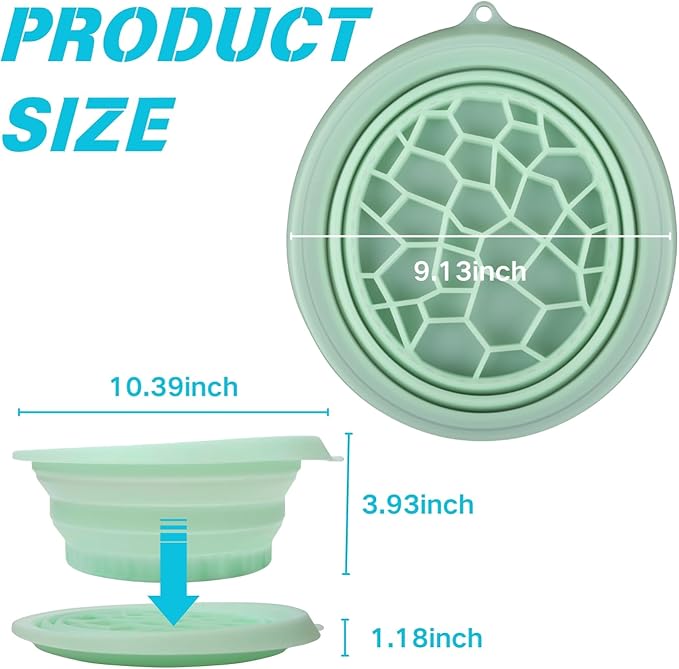 Face Bowl for Ice with Built-In Ice Tray, Silicone Facial Ice Bath Bowl for Shrinking Pores, Ice Face Bowl for Boosting Circulation for Men & Women, Skin Tightening, Easy Storage and Carrying，Green