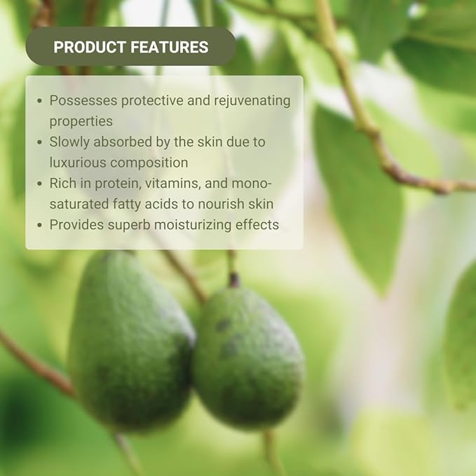 Avocado Oil - Direct from EIR Oils Farm in Spain - 100% Pure Carrier Oil for Hair, Face, and Skin - Hand-Picked, Cold-Pressed Carrier Oil - (16oz)